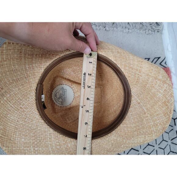 SHADY BRADY BUFFALO NICKEL & HORSE HAIR BRAID STRAW COWBOY HAT, SZ LARGE - Picture 11 of 13